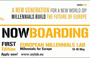 ‘European Millennials Lab’: la prima edizione dal 13 al 18 maggio a Siena